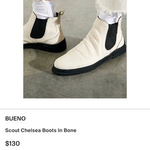 Bueno brand “Scout” Chelsea booties in bone (white).NWOT .
